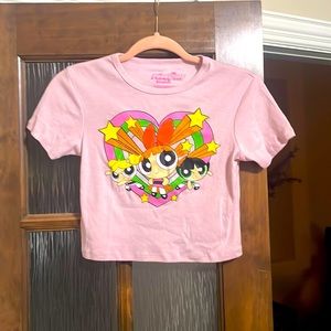 The Powerpuff Girls babydoll cropped tee